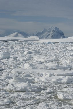 The mountains of the Antarctic. clipart