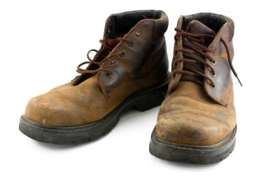 Brown men's shoes clipart