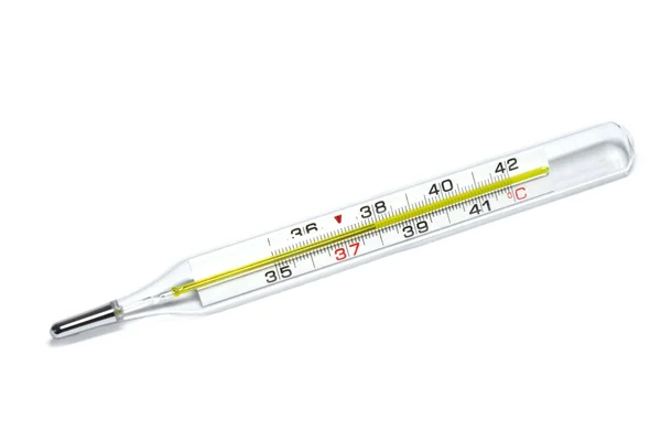 温度でガラス温度計 ロイヤリティフリーのストック画像