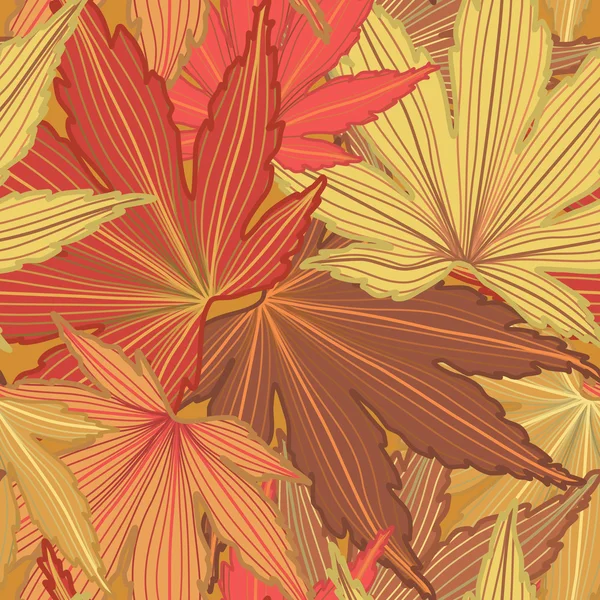 Herfst blad naadloze achtergrond — Stockvector