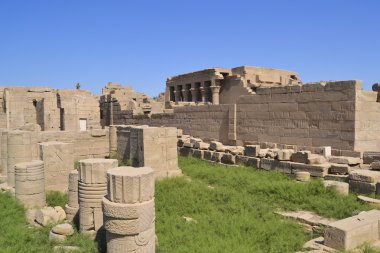 Remains of the temple of Dendera clipart