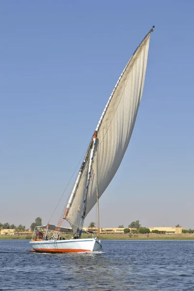 Berlayar felluca di sungai Nil — Stok Foto