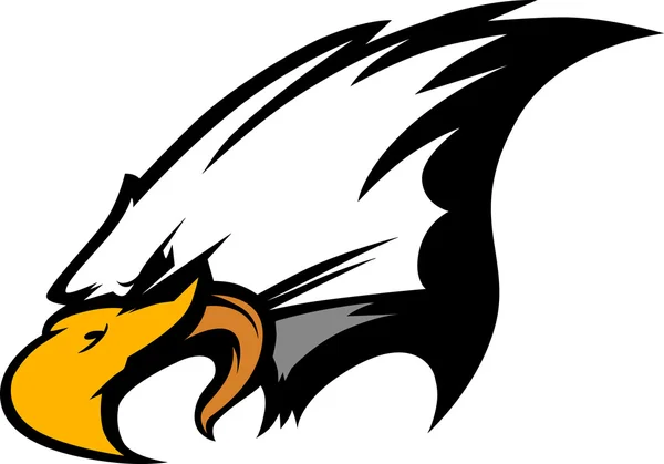 Mascota Cabeza de un vector de águila ilustración — Archivo Imágenes Vectoriales