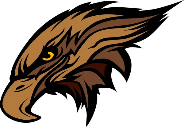 Cabeza de mascota de un halcón o halcón Vector Ilustración — Vector de stock