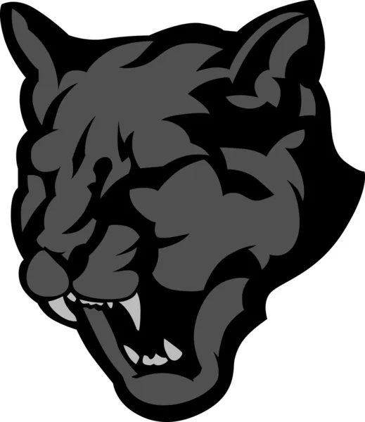 Panther maskot huvud vektor grafik Royaltyfria illustrationer