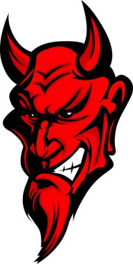 Demon Devil Mascot Head Vector Illustration clipart