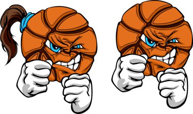 Fighting Basketball Ball Vector Illustration clipart