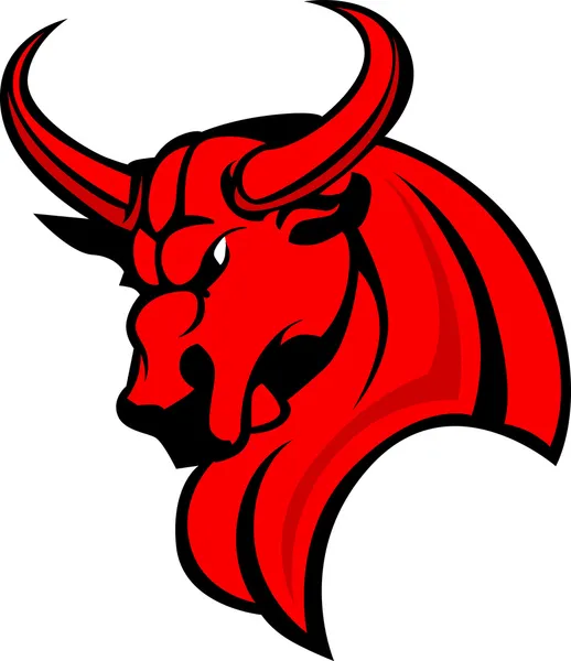 Mascot Bull Vector Graphic Illustration — Stock Vector