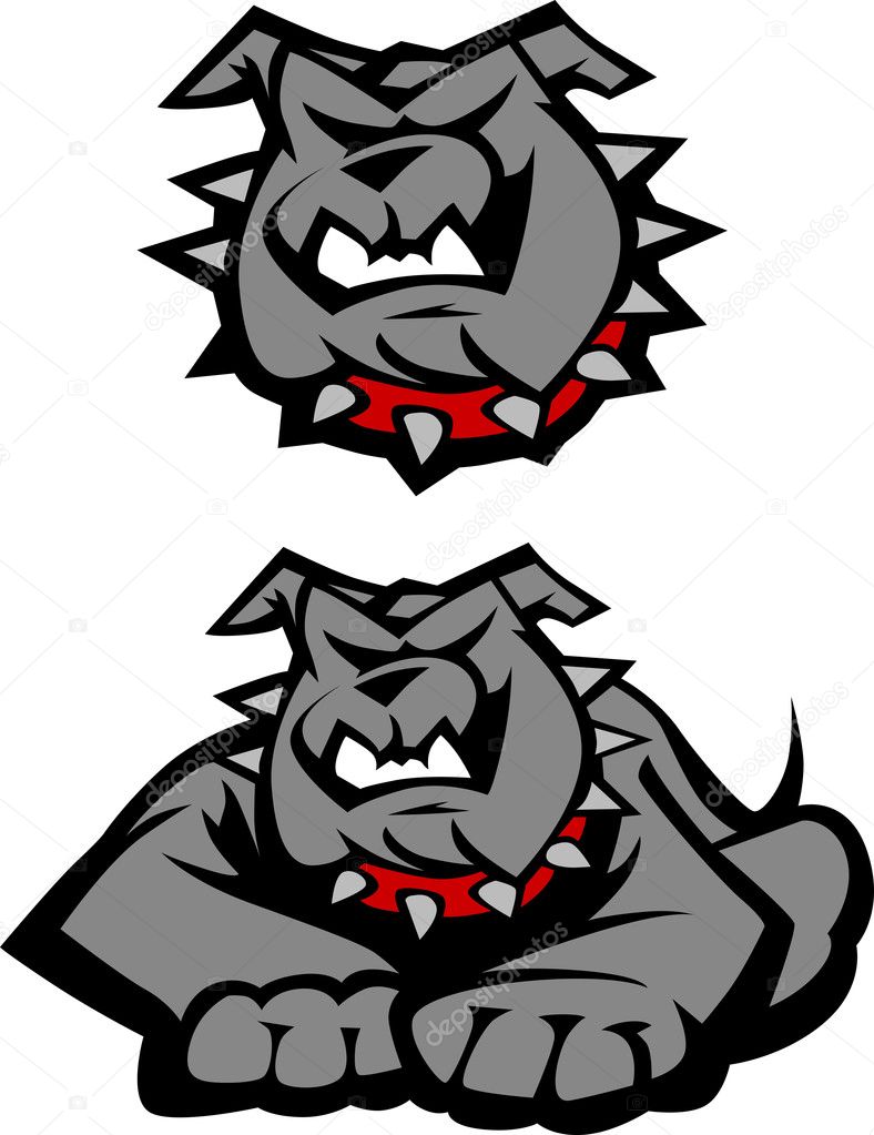 Bulldog Mascot Body Vector Illustration