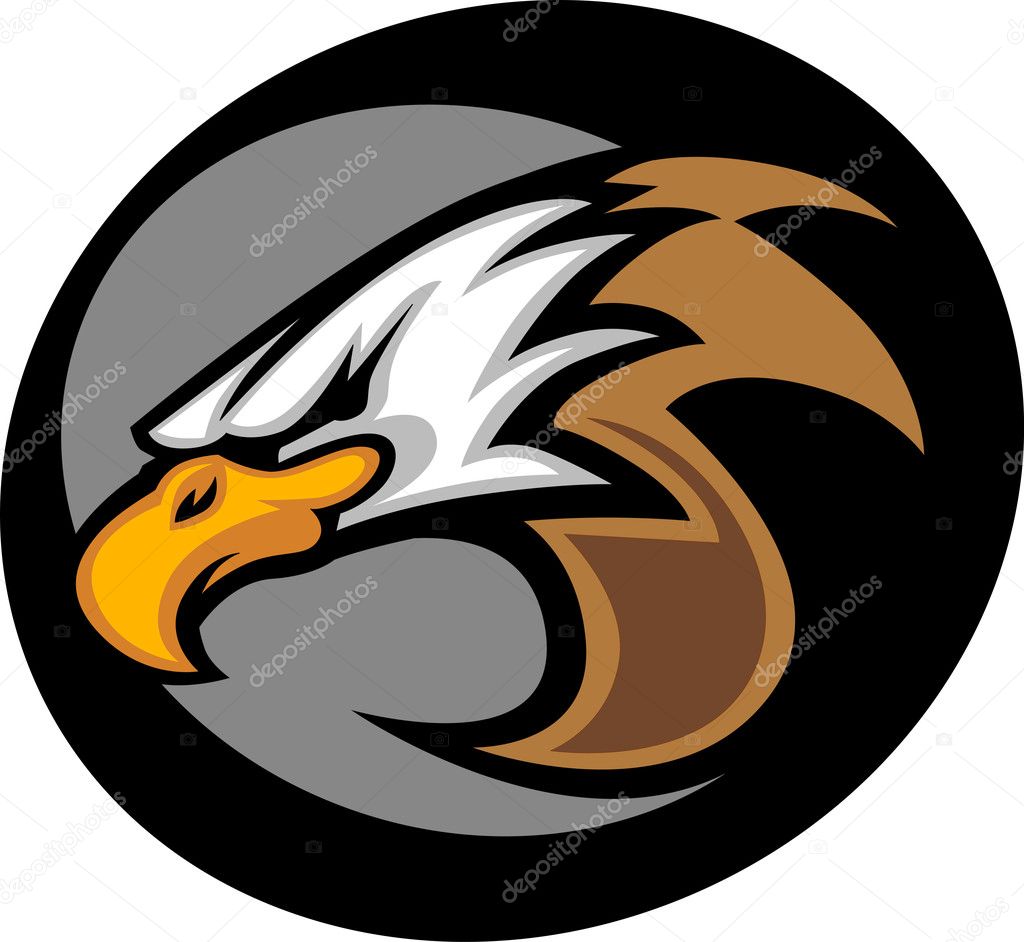 Eagle Mascot Head Vector Graphic Illustration