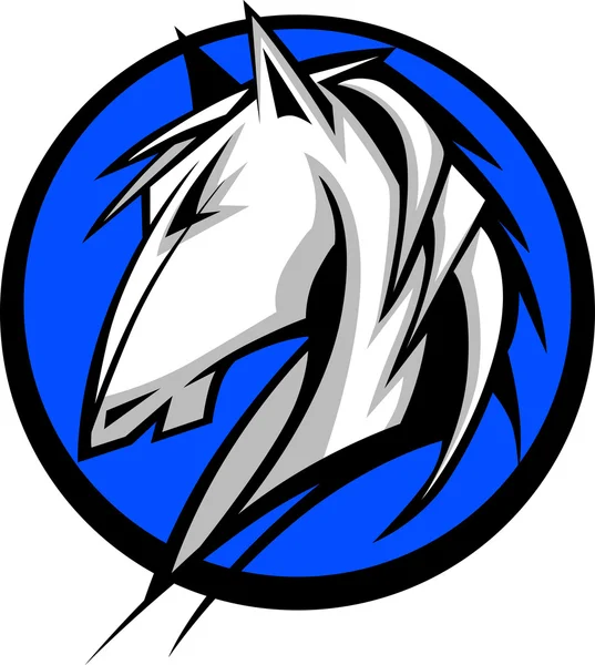 Imagen vectorial de la mascota gráfica del semental Mustang — Vector de stock