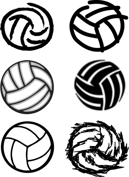 Icônes d'image vectorielle de balle de volleyball — Image vectorielle