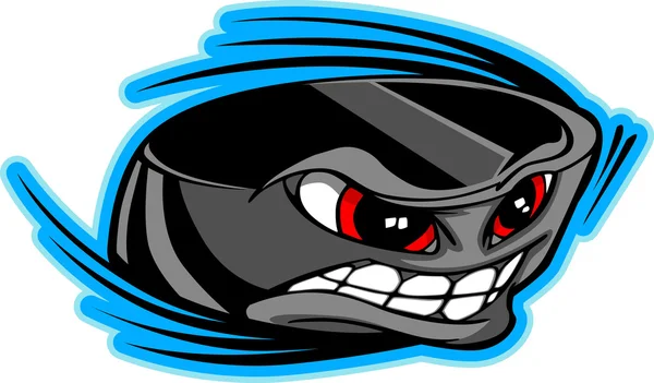 Immagine vettoriale del fumetto della faccia dell'anatra dell'hockey su ghiaccio — Vettoriale Stock