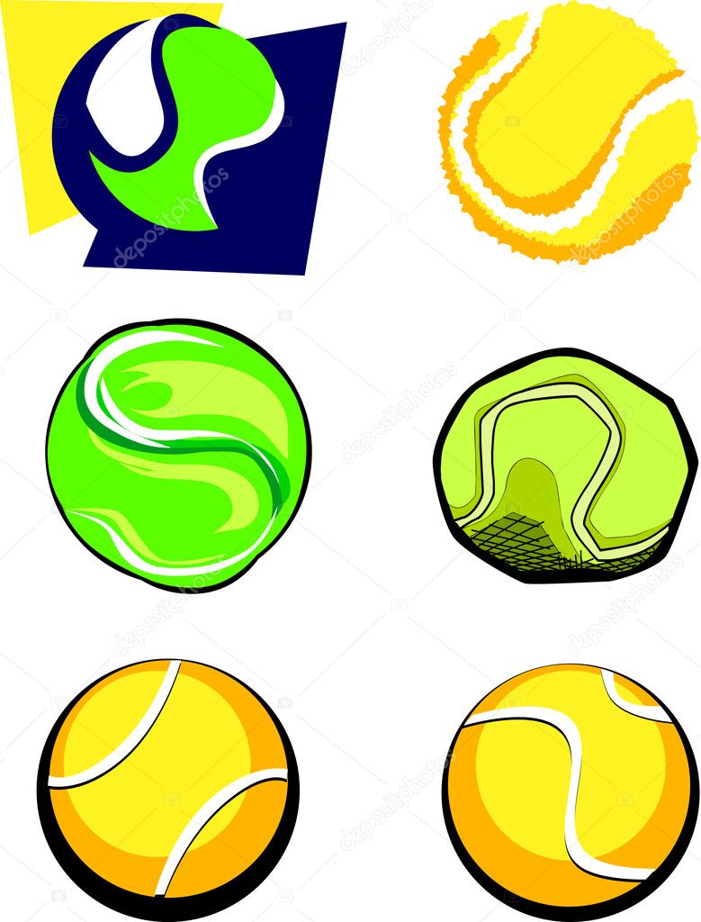 Tennis Ball Vector Image Icons