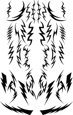 Vector Lightning Bolts Image Collection clipart