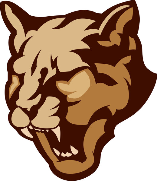 Cougar Mascot Head Vector Illustration