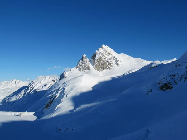 Alpine Szene, la plagne, Frankreich — Stockfoto