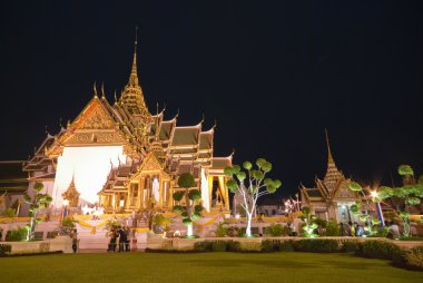 Grand palace, gece, Bangkok en büyük turizm cazibe,