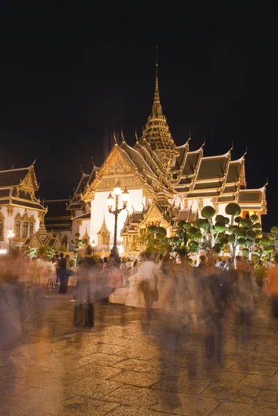 A Grand palace, éjjel, a legnagyobb turisztikai attrakció bangkok, — Stock Fotó
