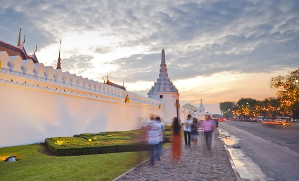 Twilight wat pra kaew grand palace alkonyatkor, bangkok, Thaiföld — Stock Fotó