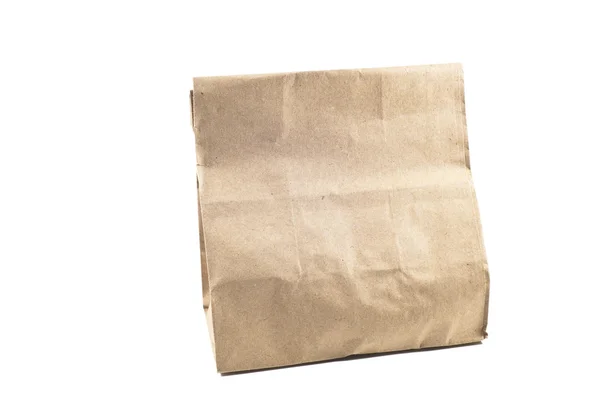 分離の白い背景の上の紙バッグ — ストック写真