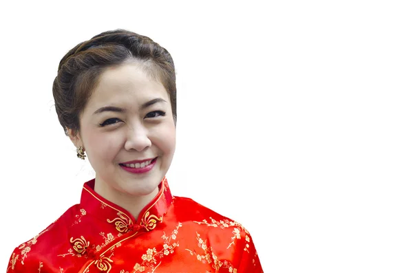 Kinesiska ung kvinna med tradition kläder — Stockfoto
