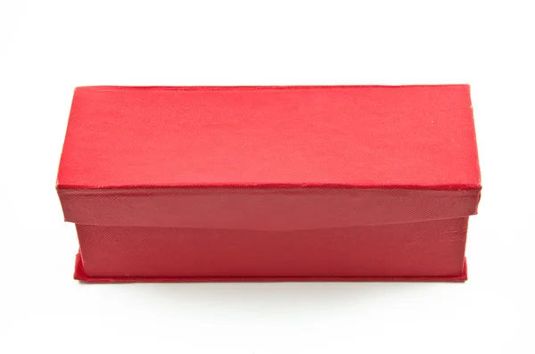 Boîte rouge, isolée — Photo