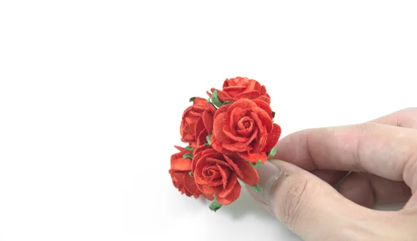 Giving red roses — Stock Photo, Image
