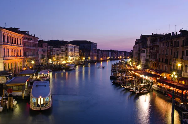 Gran Canal por la noche, Venecia — Foto de Stock
