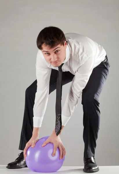 Man with the ball — Stock Photo, Image