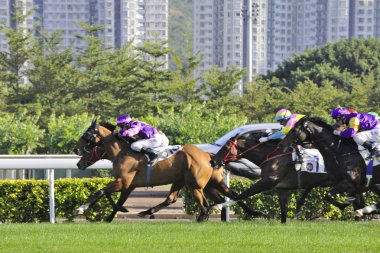 International Horse Racing in Hong Kong clipart