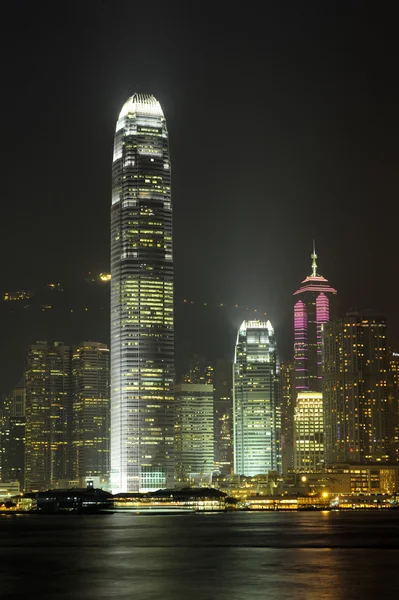 Szene aus der Nacht von Hongkong lizenzfreie Stockbilder