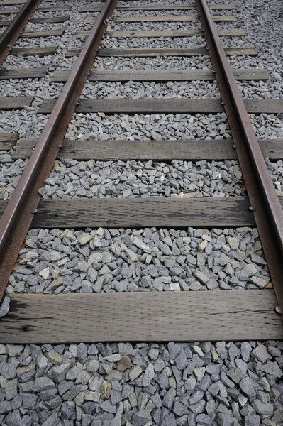 stock image Outside view of Train on Rail