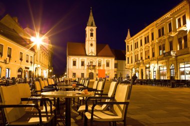 Baroque town of Varazdin city center clipart