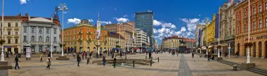 Croatian Capital Zagreb main square clipart