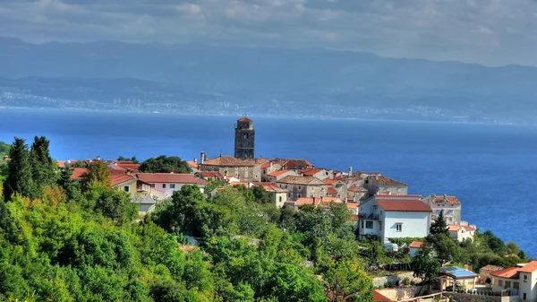 Adriatic Town of Brsec and Kvarner bay Royalty Free Stock Images