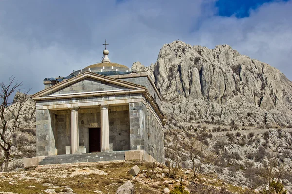 Stone church on Velebit mountain — Stock Photo, Image
