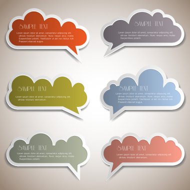 Paper speech bubbles clipart