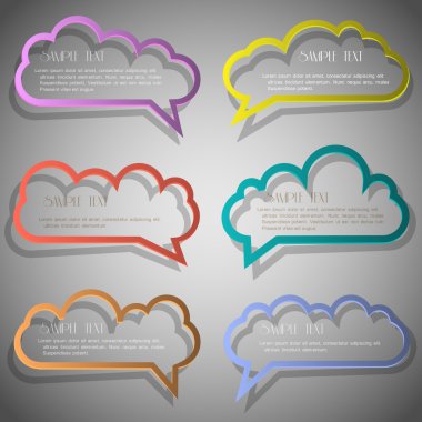 Colorful bubbles for speech clipart