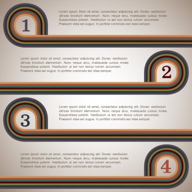 retro çizgiler ile tasarım şablonu