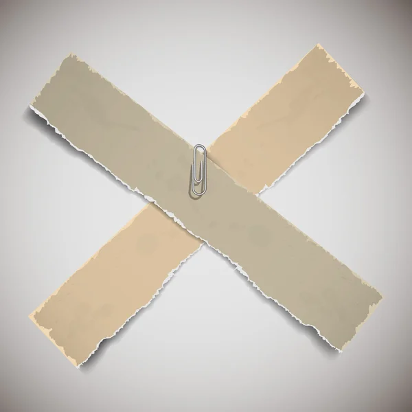 Bandeiras de papel com clip — Vetor de Stock