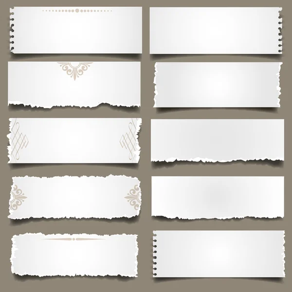 Dix notes papier — Image vectorielle