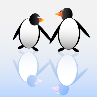 Funny penguins clipart