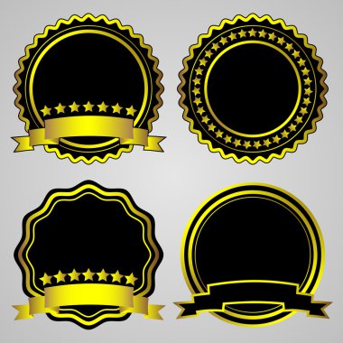 Gold-framed labels clipart