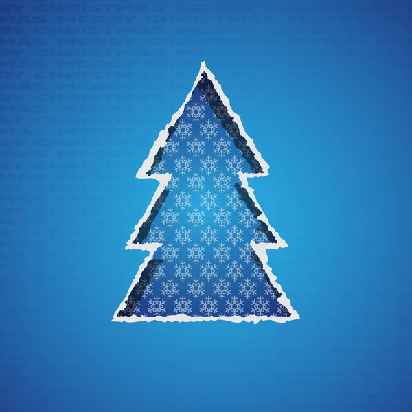 Árvore de Natal azul — Vetor de Stock