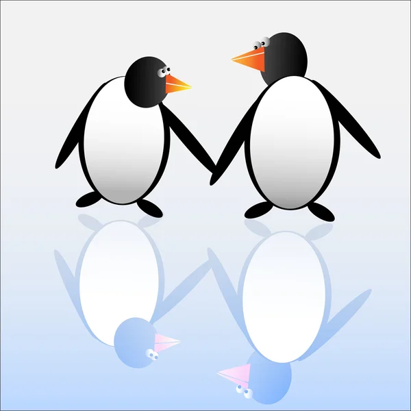 Roliga pingviner — Stock vektor
