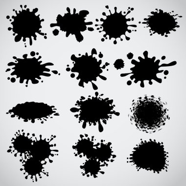 13 black stains clipart