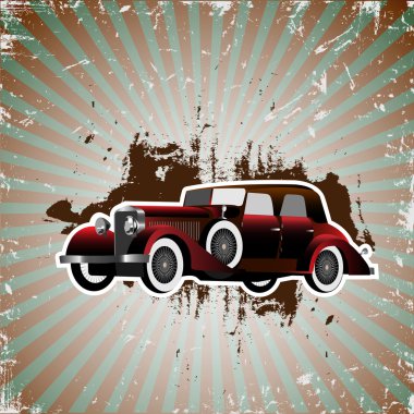 Retro car clipart