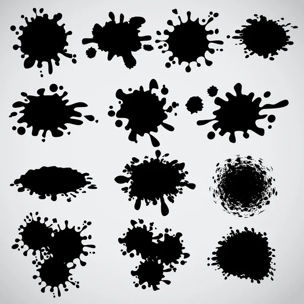 13 black stains — Stock Vector