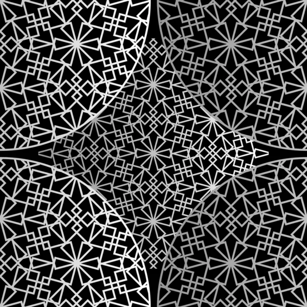 Zwart-wit abstract naadloos patroon — Stockvector
